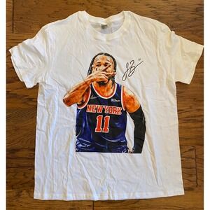 Jalen‎ Brunson New York Knicks Graphic T-Shirt White XL Digiprint NBA Basketball